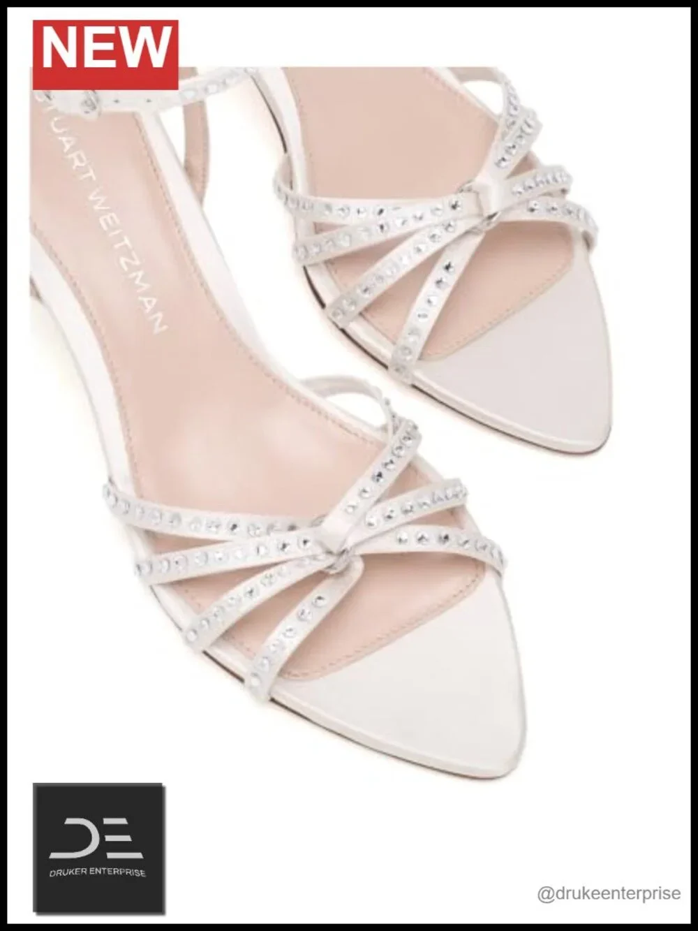 Crystal Embellished Silk Stiletto Heeled Sandals with Buckle Ankle Strap